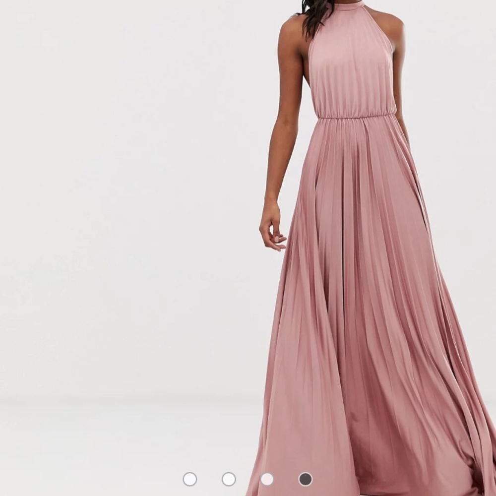 ASOS high neck mauve/rose dress